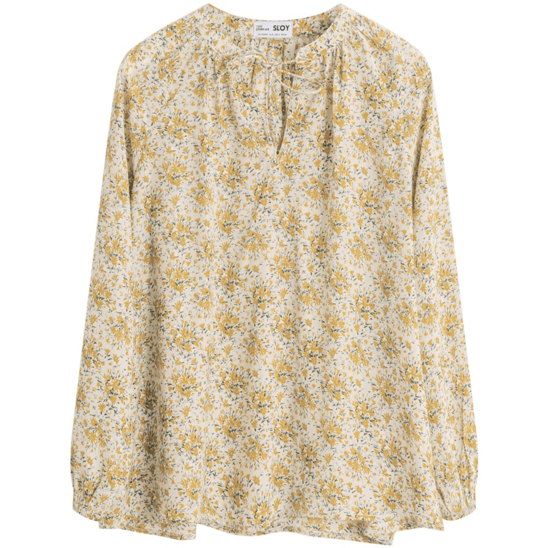 OtherMix夏日花衬衫2021年夏季新款宽松长袖碎花雪纺衫上衣女潮