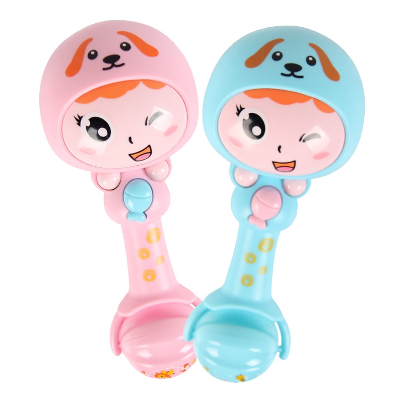 优佩儿婴儿音乐节奏棒玩具0-1岁手摇铃男女小孩宝宝摇摇棒3-6-9个月益智玩具