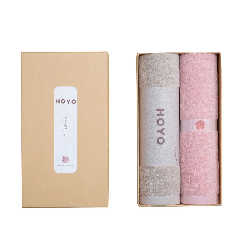 HOYO 芦荟毛巾男女家用纯棉洗脸吸水不掉毛2条/礼盒套装7244