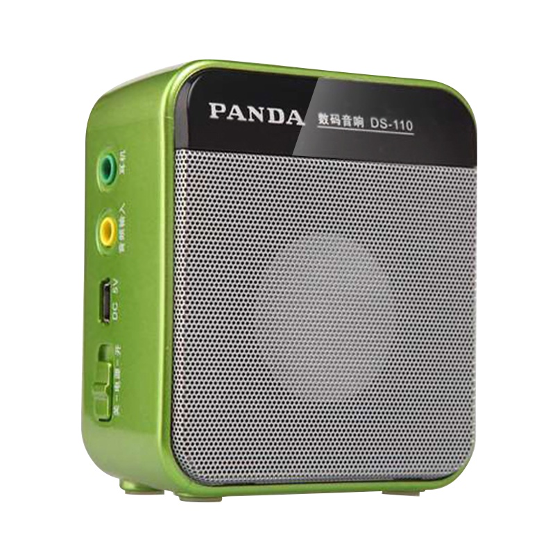 熊猫(PANDA) DS-110插卡小音响老人老年人收音机迷你手机电脑音箱U盘随身听播放器听歌机音箱 绿色