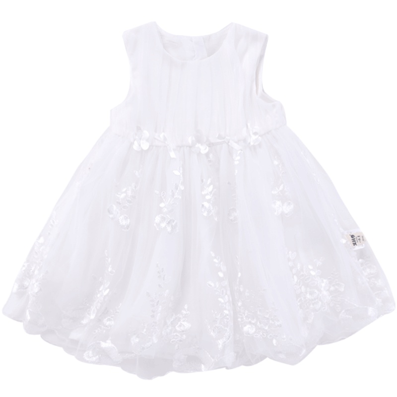 小红豆童装商场同款女童夏装连衣裙A类洋气刺绣网纱公主裙蓬蓬裙