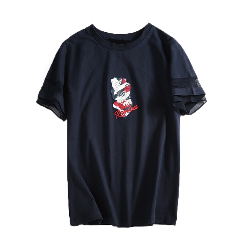 A&D韩版宽松小熊印花短袖T恤