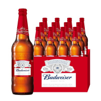 百威(Budweiser)啤酒经典醇正460ml*12瓶装整箱装啤酒苏宁自营国产啤酒