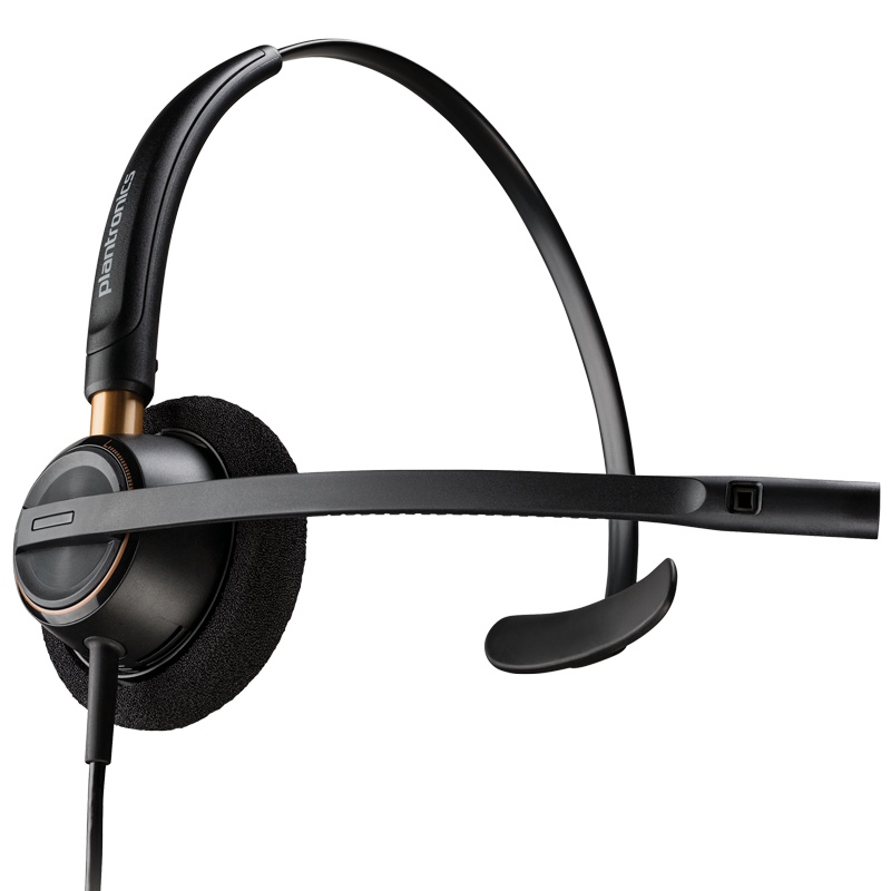 缤特力(Plantronics) HW510 单边电话呼叫中心 客服耳麦 在线坐席耳机 办公降噪耳麦 黑色 官方标配