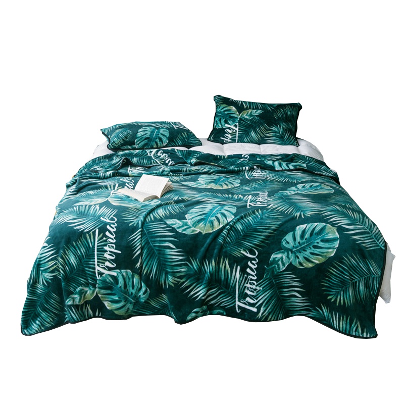 柚寝 2019新款法兰绒毛毯 ins风网红款单双人午休盖毯 云貂绒加厚冬季毯子可当床单