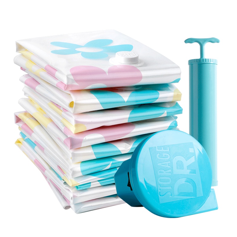 收纳博士送电泵共16件套 超特大号收拾棉被子蒸空抽气真空压缩袋送电泵抽真空收纳袋防潮袋真空袋密封袋整理袋