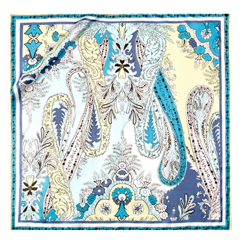 Wensli万事利新款双面印花丝巾真丝大方巾桑蚕丝两用披肩女 馨香