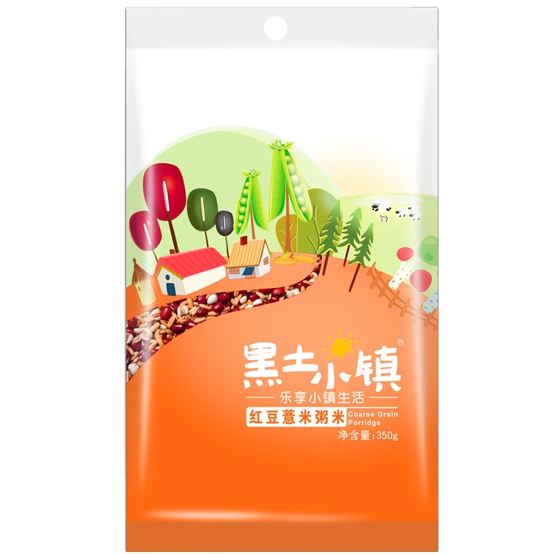 黑土小镇红豆薏米粥米杂粮粥350g真空装薏仁米红小豆五谷杂粮粗粮粥米杂粮粥早餐粥