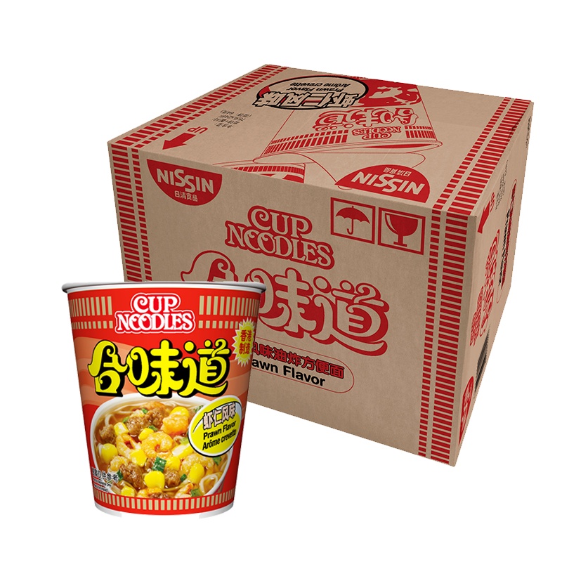 中国香港Cup Noodles合味道杯面 方便面 虾仁风味75g*24/箱 方便速食杯面泡面开杯乐