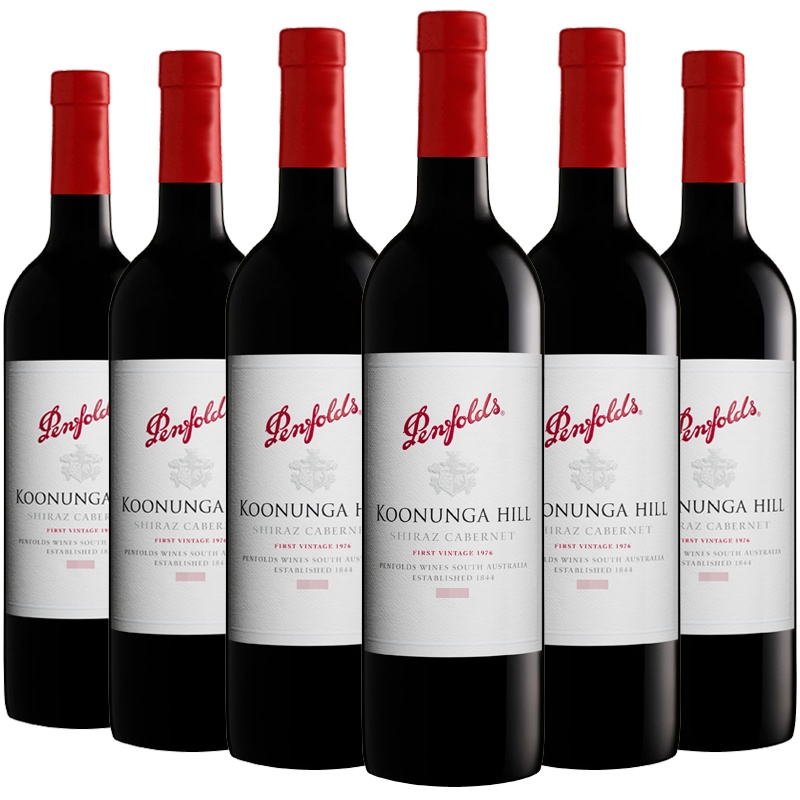 奔富蔻兰山红葡萄酒750ml*6瓶 澳洲原瓶进口红酒设拉子赤霞珠干红葡萄酒整箱