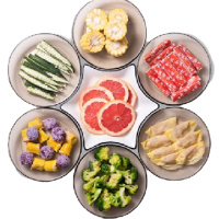 玻璃盘套装 团圆七件套TY/L7耐热玻璃盘子圆透明餐具