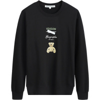 马克华菲卫衣男圆领2020年秋季新款潮牌运动外套小熊潮流黑色秋装