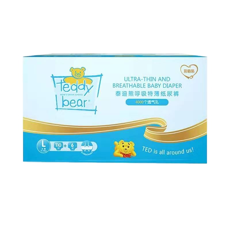 泰迪熊婴儿纸尿裤L116片（9-14kg）尿不湿 呼吸特薄透气
