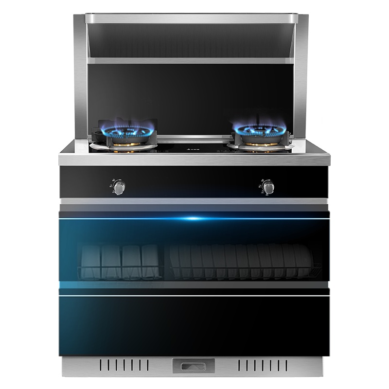 艾美特集成灶一体机18m3吸力油烟机4.2kw火力燃气灶100L大容量消毒柜智能烟灶套装顶部可暖菜JJZT-CJT01B