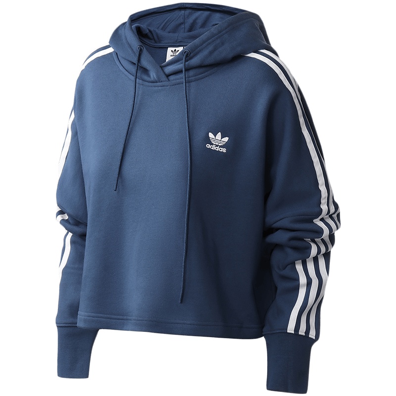 【自营】adidas阿迪达斯三叶草女装运动服休闲针织连帽卫衣FM3273