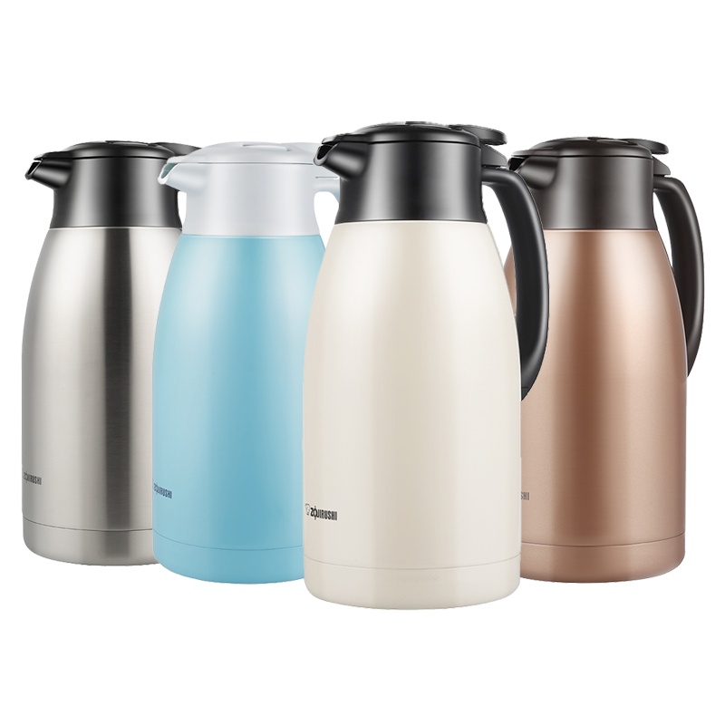 象印(ZO JIRUSHI) 不锈钢真空保温壶SH-HT19C大容量家用保温瓶热水瓶暖壶咖啡壶办公水壶 1.9L 奶白色