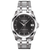 天梭(TISSOT)瑞士手表 库图系列日历窗格钢带女士机械表T035.207.11.061.00