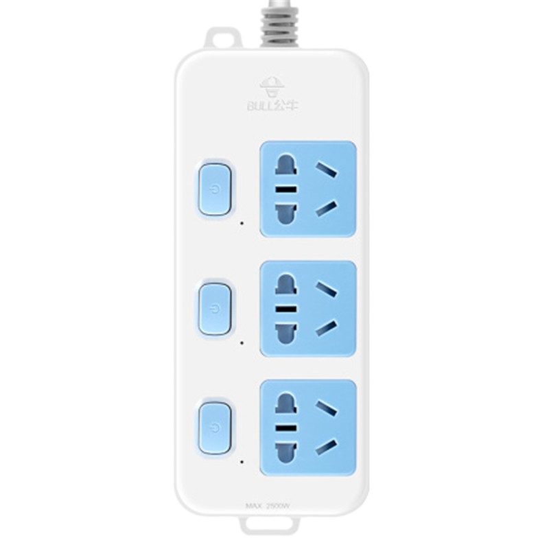 公牛(bull) GN-314接线板 3位分控全长1.8米