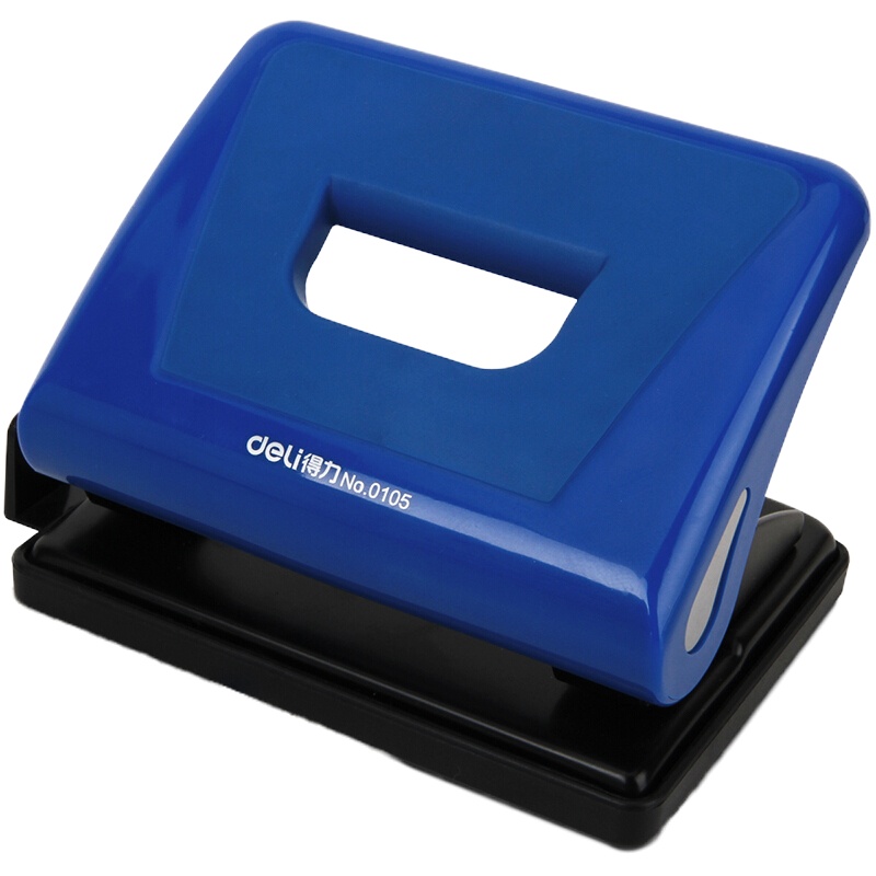 得力(deli)0105打孔机两孔打孔器手动打洞器办公文具可打15张80g纸