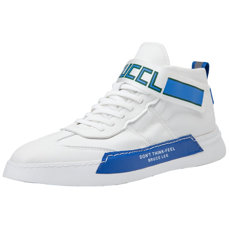 男鞋秋季2019新款潮鞋百搭潮流中帮网红男士休闲运动白鞋高帮板鞋