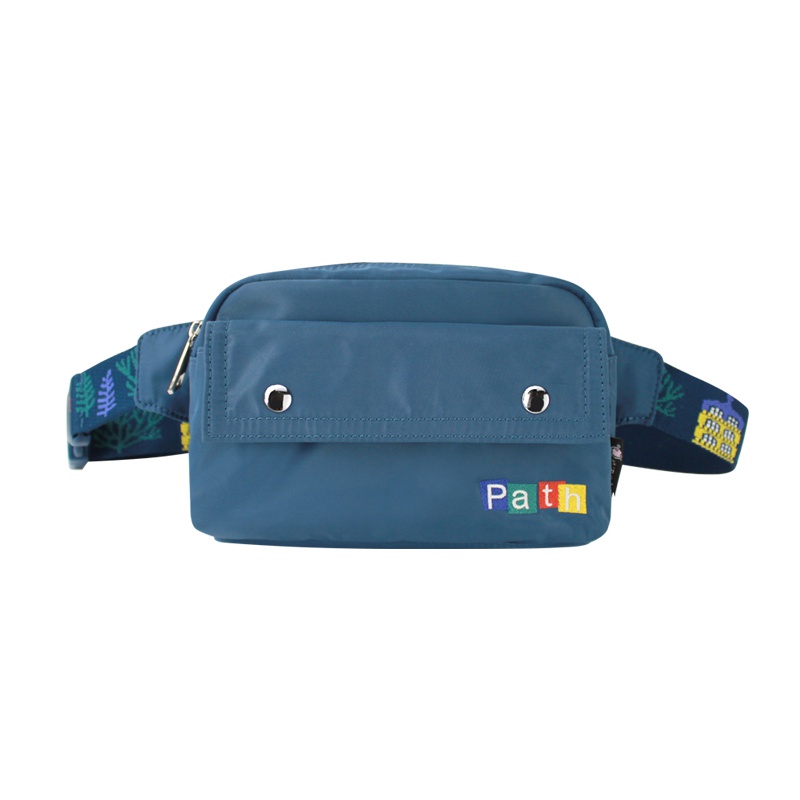 花间公主Path清新时尚小轻腰包胸包百搭尼龙2021春季新款牛津布背女包