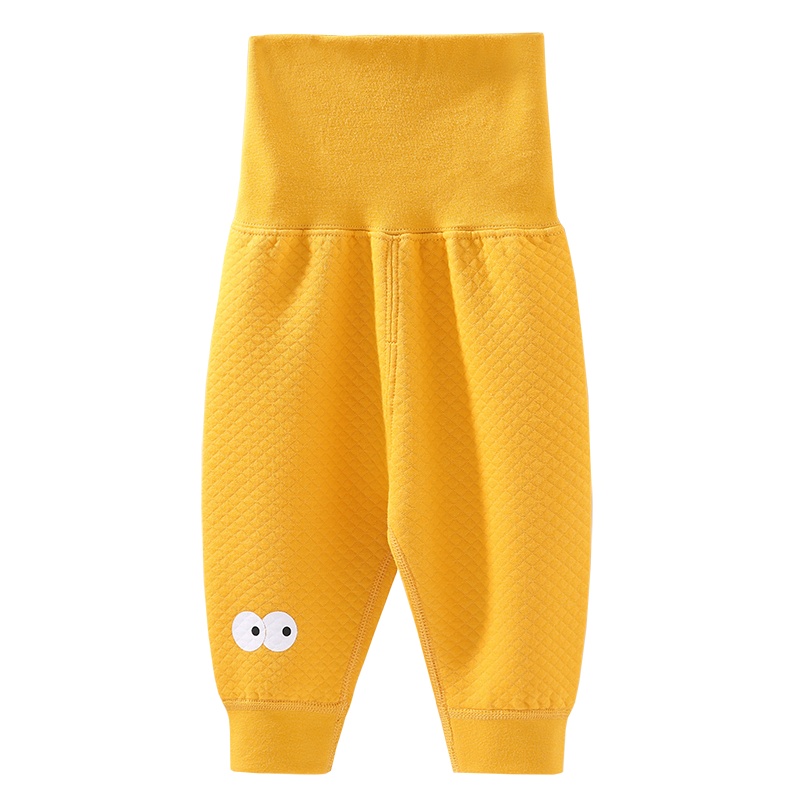 Aengbay 婴儿裤子春秋装高腰护肚儿童睡裤纯棉秋裤宝宝棉裤男童