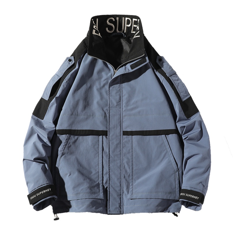 稻草人夹克男2019春秋新品休闲立领外套青年简约棒球服男