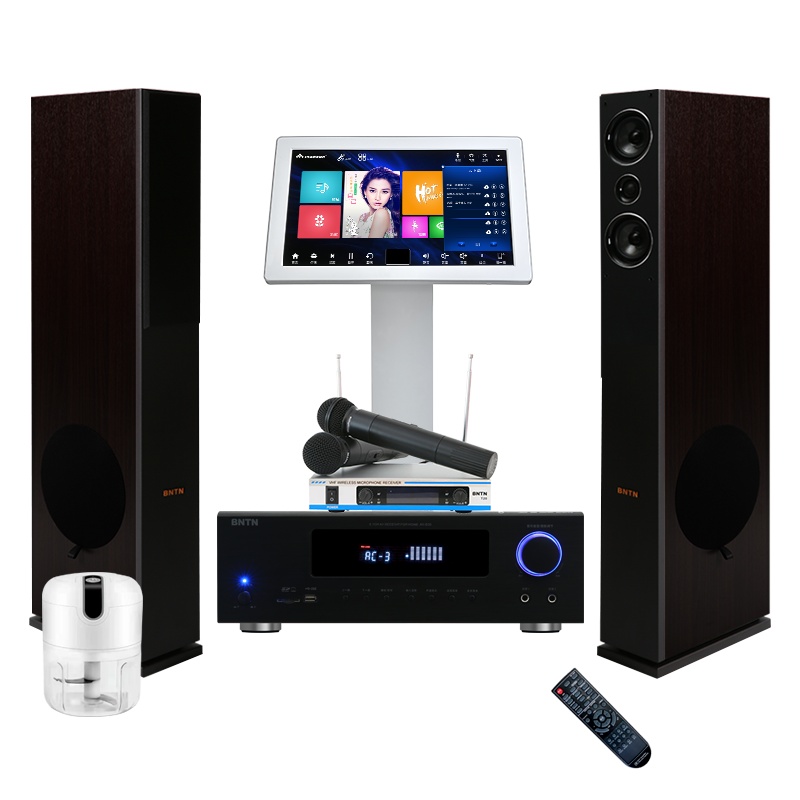 奔腾(BNTN)KTV音响套装家庭影院点歌机触摸屏一体机家用蓝牙木箱影院卡拉OK 2TB硬盘手机点歌838+时尚1号