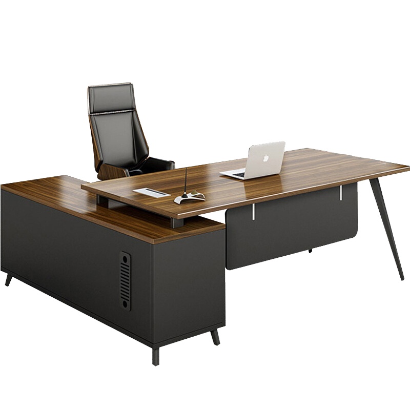 格具(GEJU)办公桌经理桌老板桌现代简约大班台桌钢架电脑桌主管桌含侧柜