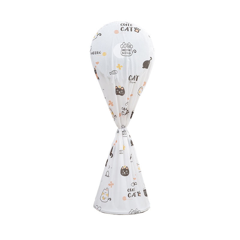 壹志电风扇防尘罩家里通用型长款客厅落地扇全包套袋立体防灰防霉电扇防护罩收纳袋 单头几何