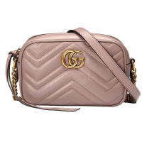 [海外直邮]GUCCI 古驰女包 GG Marmont系列裸色绗缝迷你单肩斜挎包448065 DTD1T 5729