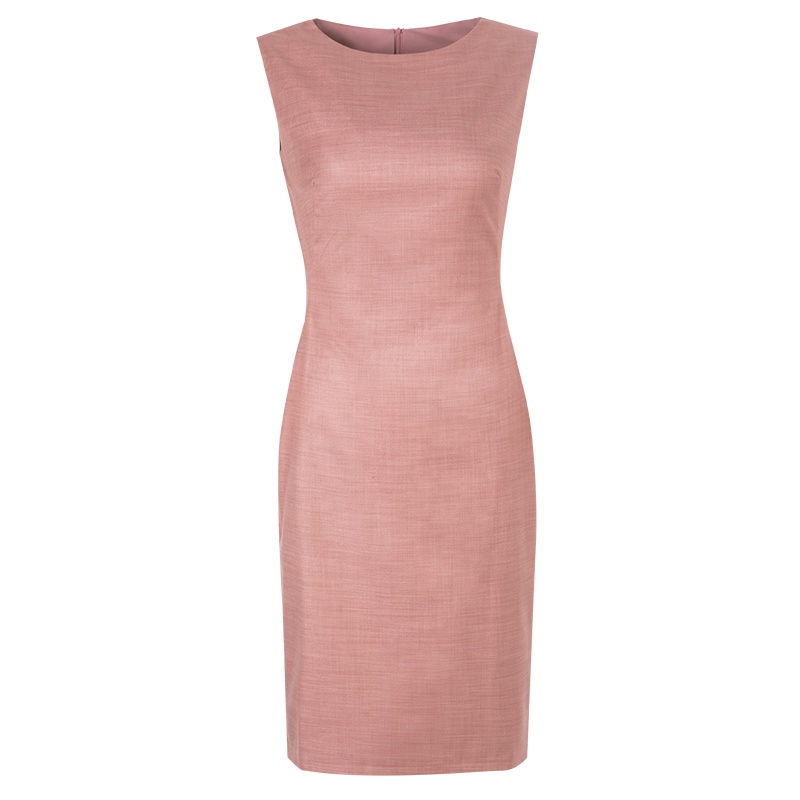 晚白2021春季新品简约百搭时尚一字领无袖纯色高腰包臀裙连衣裙女