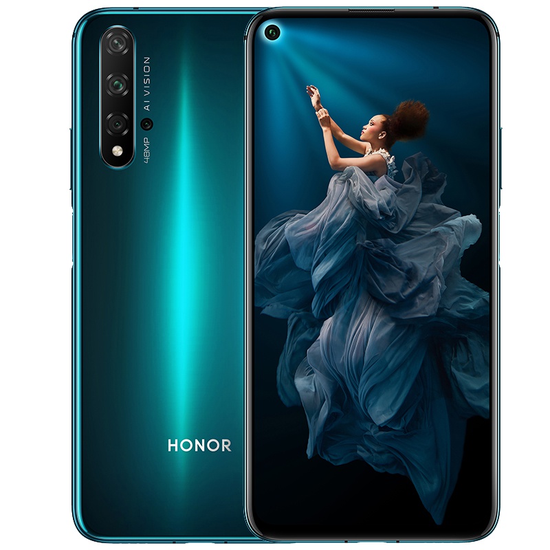 荣耀(honor)20 8GB+128GB 蓝水翡翠 移动联通电信4G全网通 4800万超广角AI四摄 3200W美颜自拍 麒麟980 全面屏手机