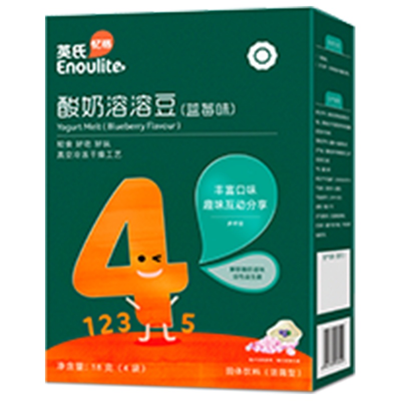 英氏(Engnice)健恩酸奶溶溶豆 蓝莓味 益生菌溶豆 儿童零食 入口即化 18g