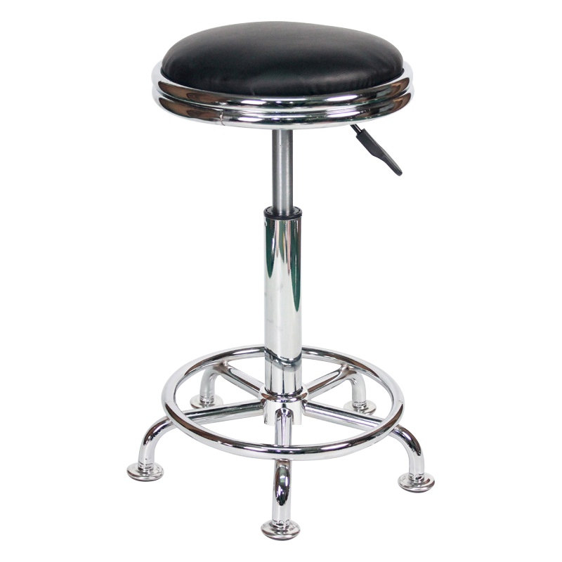 [规格:两张装 40*40*66 单位:cm]凳子 车间工作椅子 可升降可旋转PU软包 实验室凳小圆凳美容凳 收银吧台