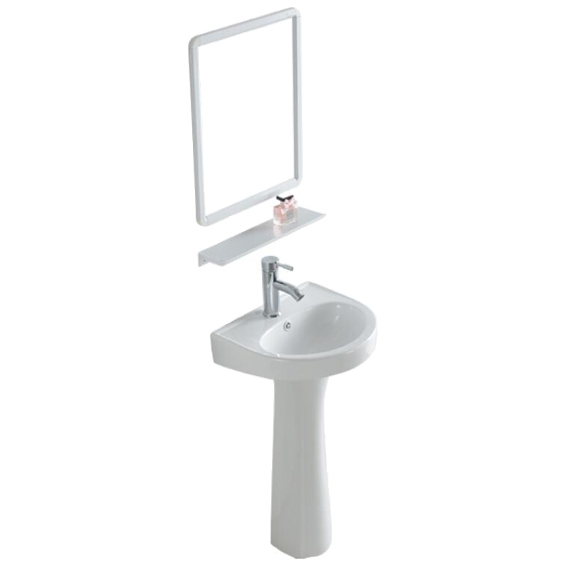 立柱式洗脸盆落地洗手盆转角三角小户型厕所迷你阳台卫生间洗漱盘安心抵