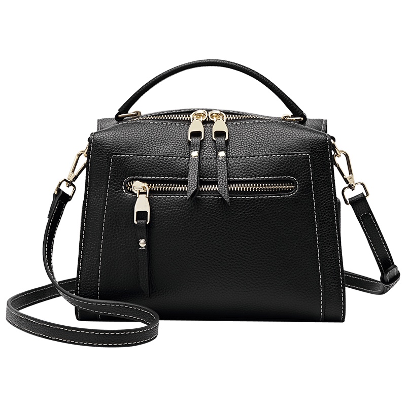 高尔夫GOLF女包头层牛皮大容量单肩包时尚百搭波士顿女士斜挎包