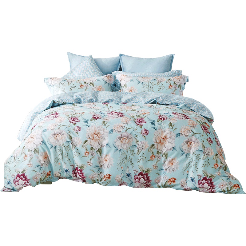 梦洁出品纯棉双面磨毛四件套全棉纯棉秋冬多色可选