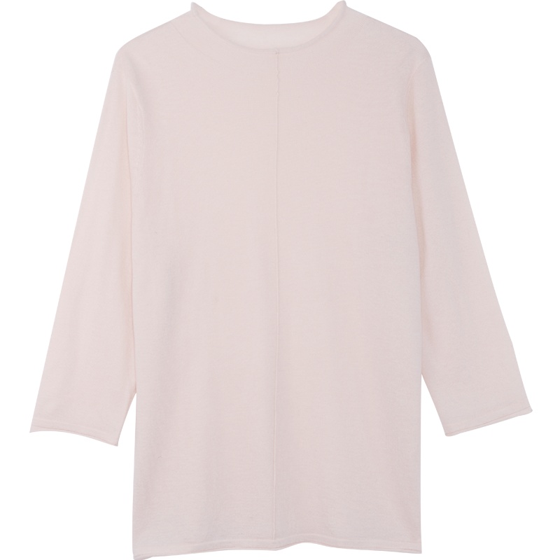 金菊秋冬新款圆领毛衣纯色百搭羊毛衫女