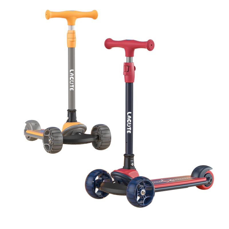 乐可爱儿童滑板车 桔灰色