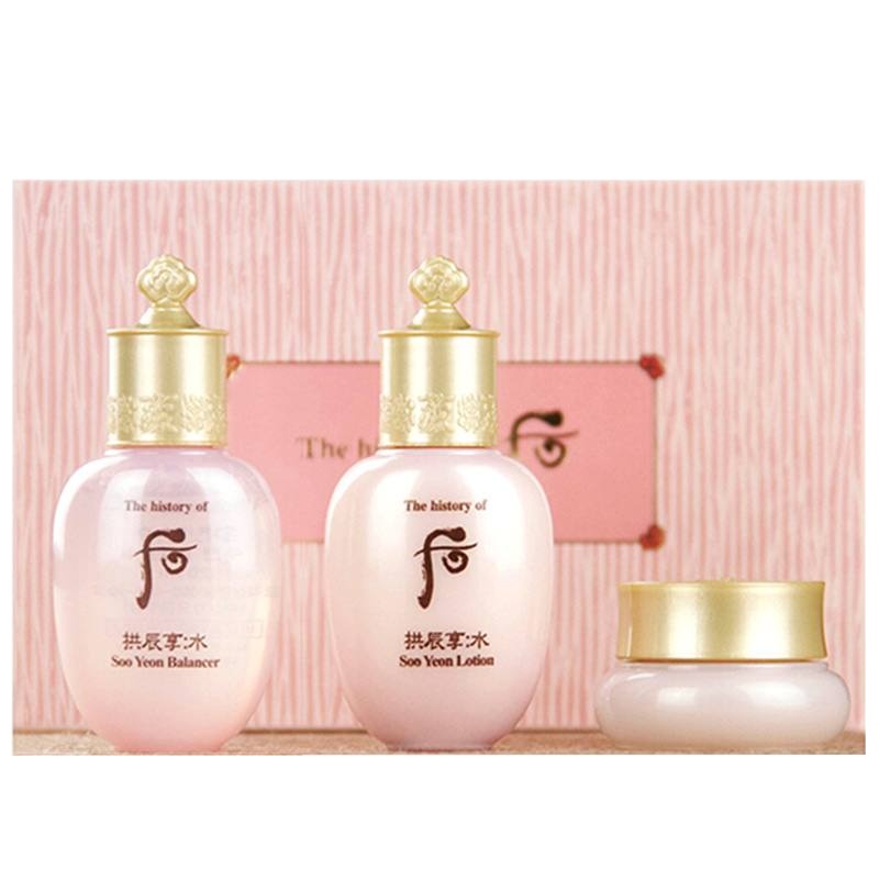 Whoo后 水妍水乳中小样3件套 补水保湿 收缩毛孔 提拉紧致 面部护肤套装礼盒 水妍小样三件套