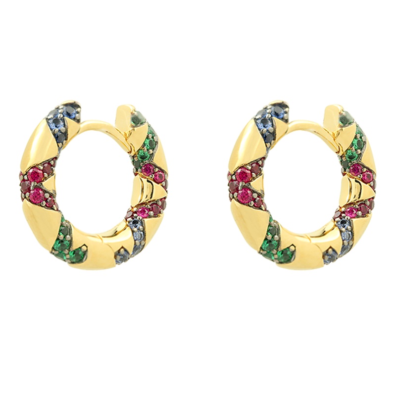 apm MONACO多彩相间耳环女士 时尚个性耳坠925银耳饰AE12141MY