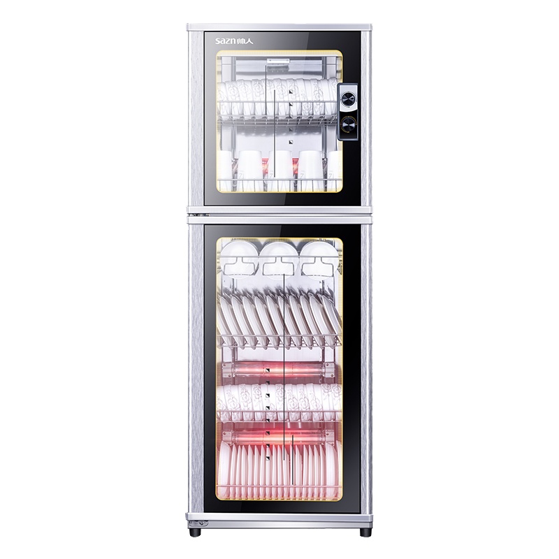 帅人(sazn)380L-A59 326升商用消毒柜家用立式消毒碗柜 厨房台式消毒柜不锈钢上下分控