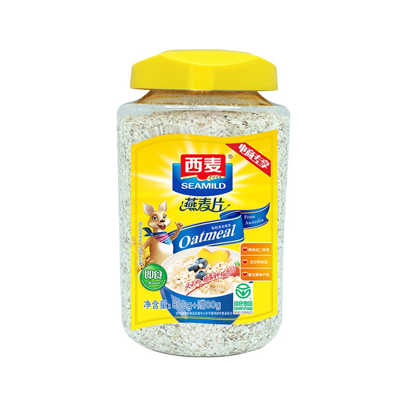 西麦(SEAMILD) 原味即食纯燕麦片880g/桶