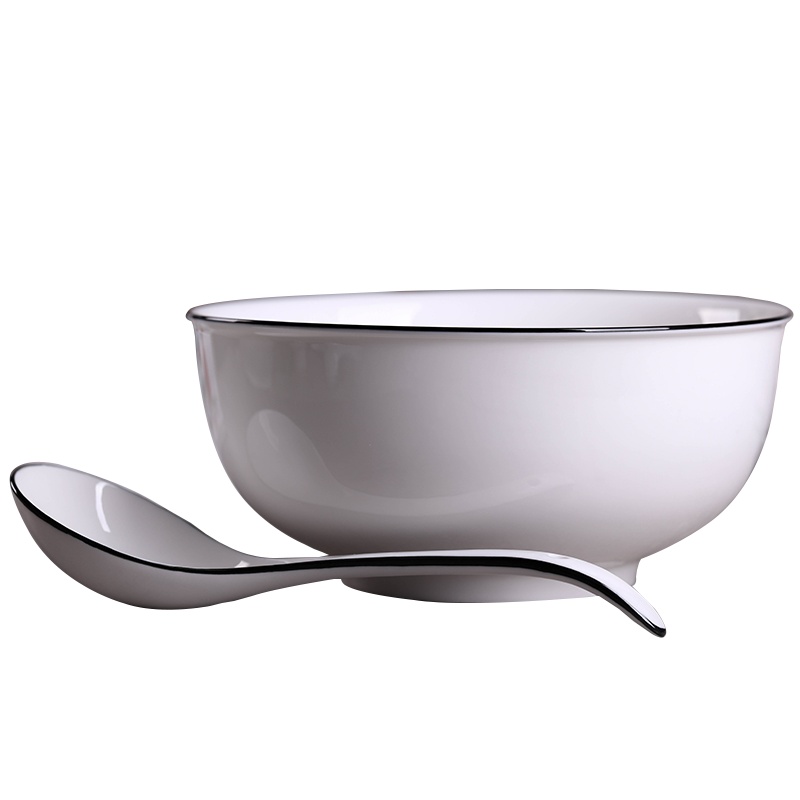 LICHEN大汤碗8英寸家用大号面碗汤盆大汤勺组合