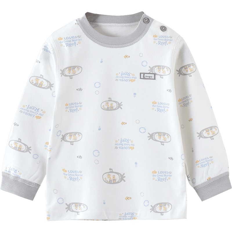 童泰(Tongtai)四季款儿童内衣婴儿衣服儿童服装宝宝婴幼儿A类纯棉家居服1-3岁男女宝宝肩开上衣