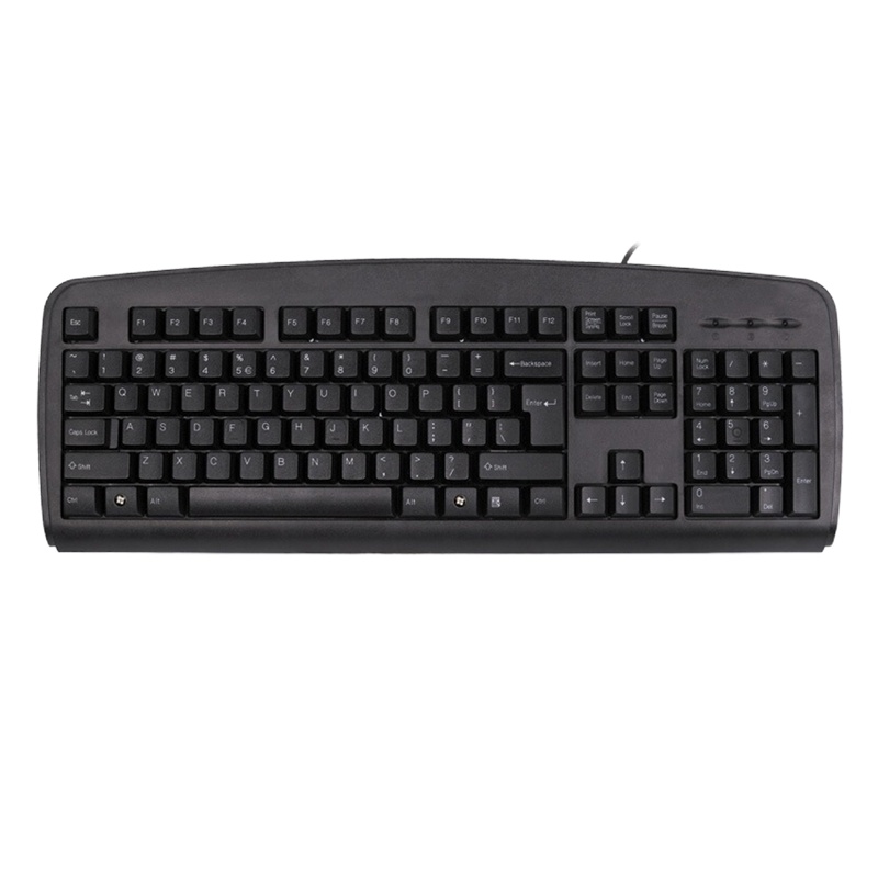 键盘KB-8U键盘有线键盘办公键盘防水104键黑色(200个起订,低于起量不发货)