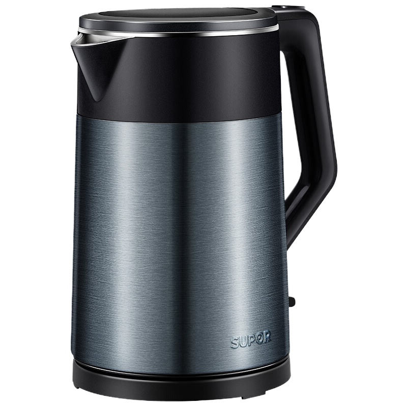 苏泊尔 电水壶热水壶 全钢无缝双层防烫电热水壶 304不锈钢烧水壶开水壶 SW-15J30C