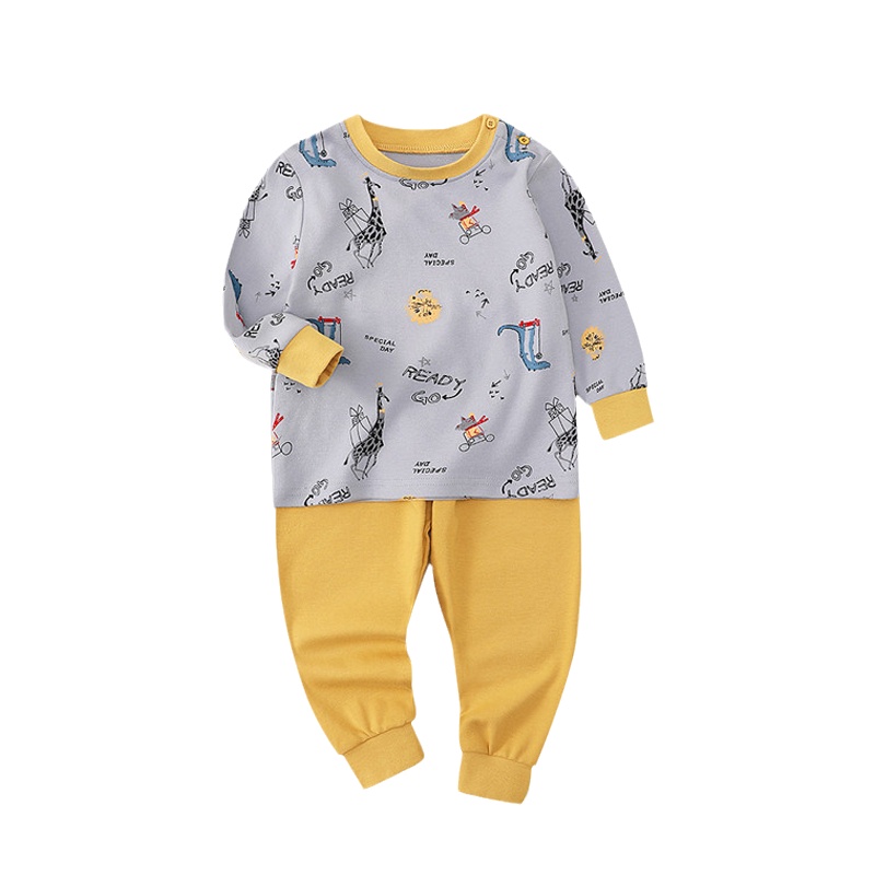 猫人[100%棉男童睡衣家居服]21年秋季新品婴幼套装儿童睡衣