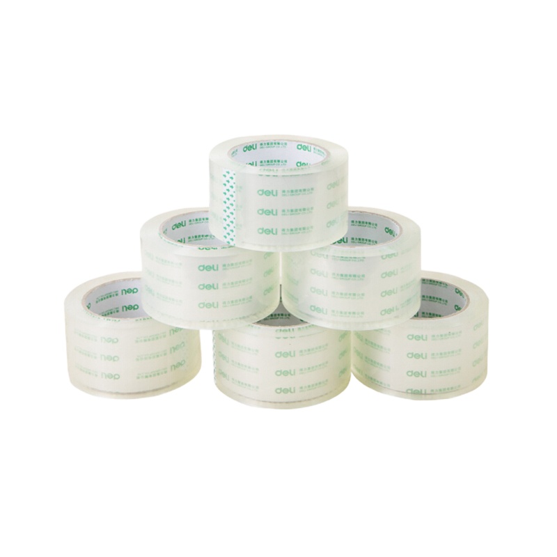 得力透明封箱胶带30325/60mm*100y(6卷/筒)